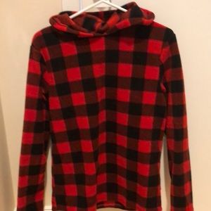 Cat and Jack Red and black checkered hoodie.   NWT size XXL.  Girls